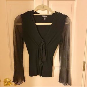 Bebe black long sleeve shirt size S